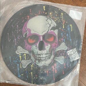 skull-themed wind spinner  12”